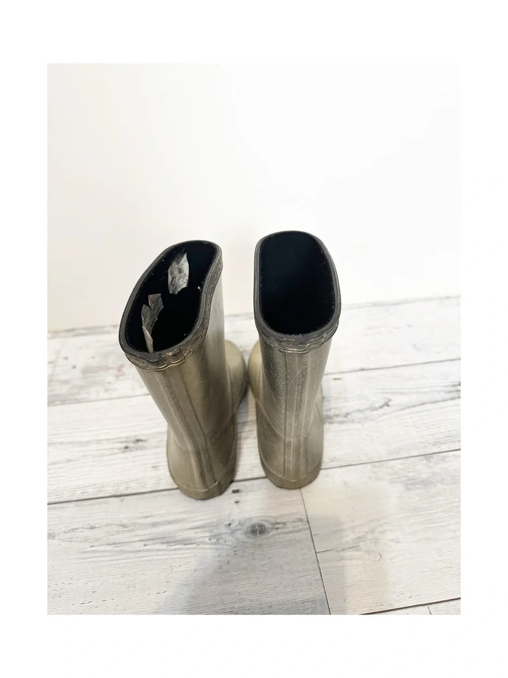 Hunter Kids Metallic  Gold Rain Boots